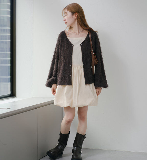  「【2WAY】フェザードッキングニットカーディガン」|カーディガン|