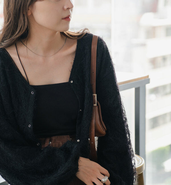  「【2WAY】フェザードッキングニットカーディガン」|カーディガン|