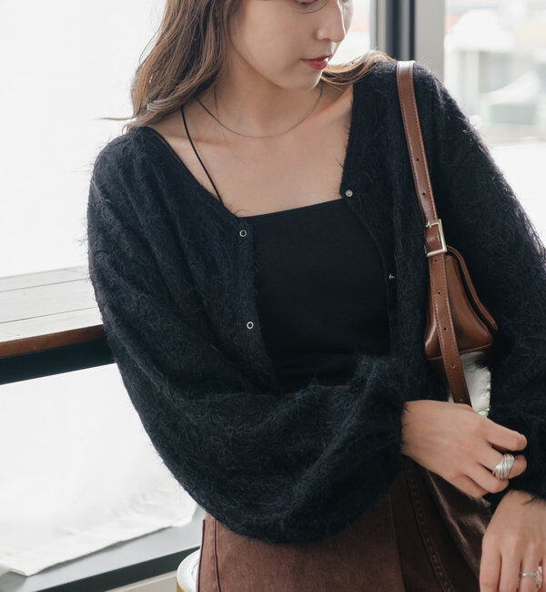  「【2WAY】フェザードッキングニットカーディガン」|カーディガン|