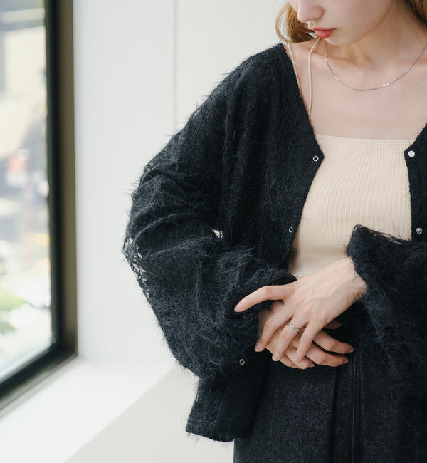  「【2WAY】フェザードッキングニットカーディガン」|カーディガン|