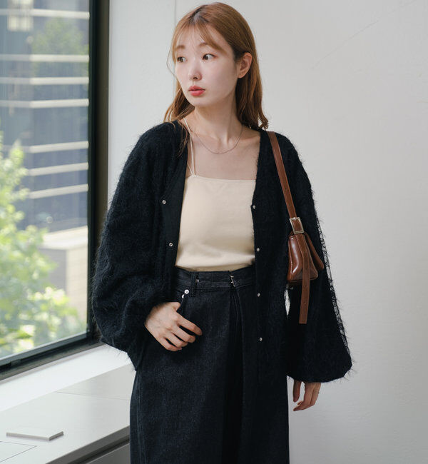 「【2WAY】フェザードッキングニットカーディガン」|カーディガン|