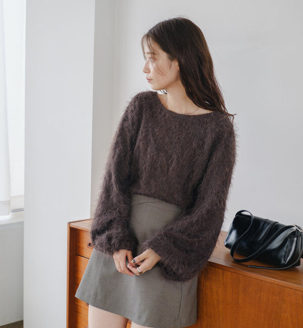  「【2WAY】フェザードッキングニットカーディガン」|カーディガン|