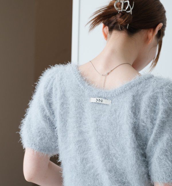  「【新色追加/セットアップ対応/前後2WAY】シャギー半袖カーディガン」|カーディガン|