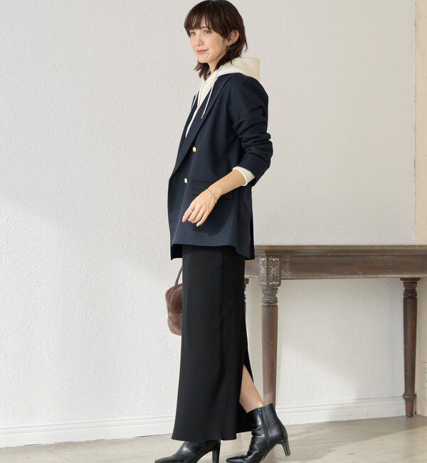  「【WEB限定/キレイめ上品】スポンジダンボールZIPパーカーカットソー」|パーカー|