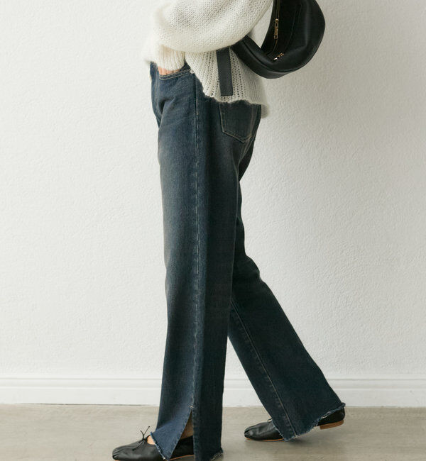  「【全骨格美脚見え！】slit DENIM」|デニム|