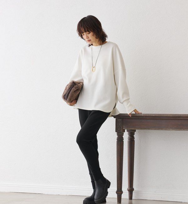  「【楽ちんキレイ】ダンボールポンチョプルオーバー」|Tシャツ・カットソー|