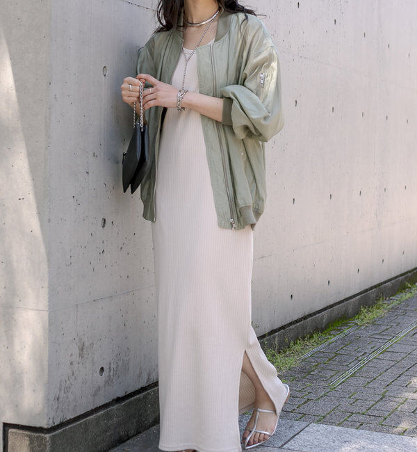  「【マイナス3kg/レビュー高評価☆】2WAYリブタンクワンピース」|ワンピース|