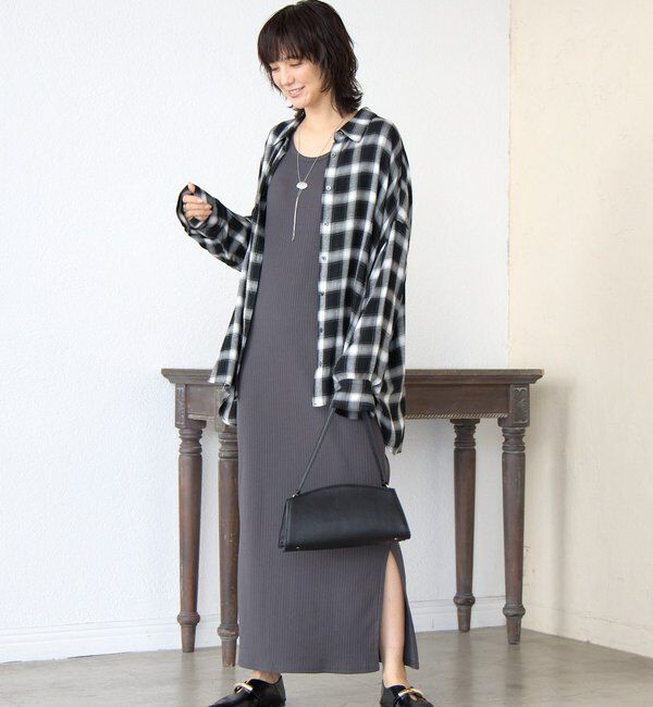  「【マイナス3kg/レビュー高評価☆】2WAYリブタンクワンピース」|ワンピース|