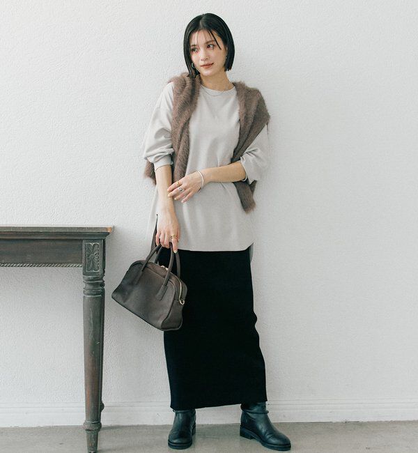  「【キレイめにもカジュアルにも】レザーボストン」|トートバッグ|