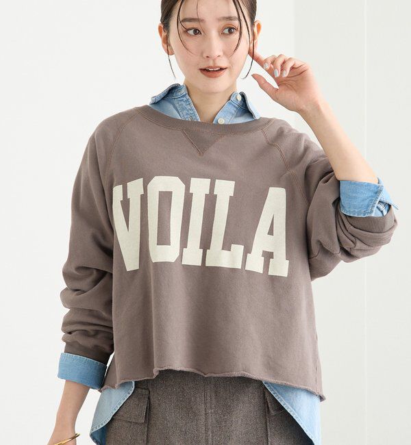  「予約【新色追加/Yossshiiii企画】ワイドロゴカットオフスエット」|Tシャツ・カットソー|モカ