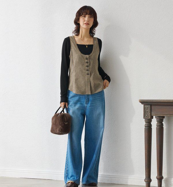  「【シーズンムード抜群】フェイクファーミニボストン」|クラッチバッグ|