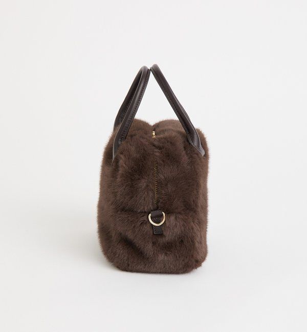  「【シーズンムード抜群】フェイクファーミニボストン」|クラッチバッグ|