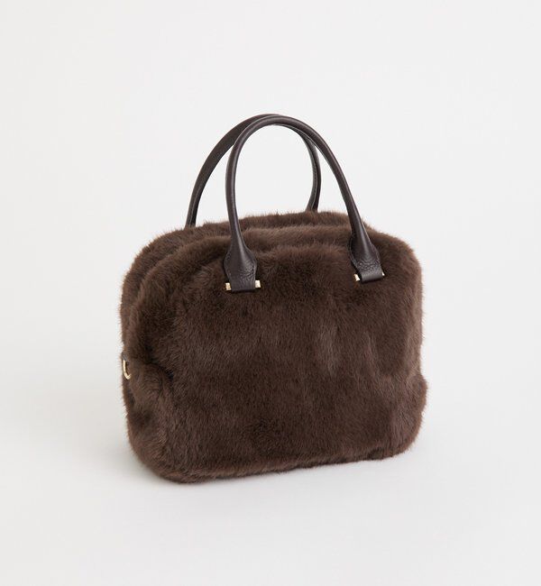  「【シーズンムード抜群】フェイクファーミニボストン」|クラッチバッグ|