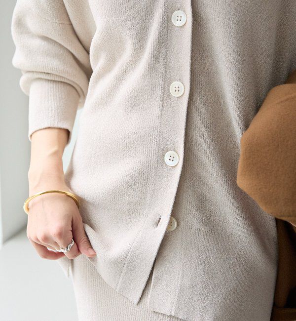  「【上品な輝き】ラメモール2WAYカーデ」|ニット・セーター|