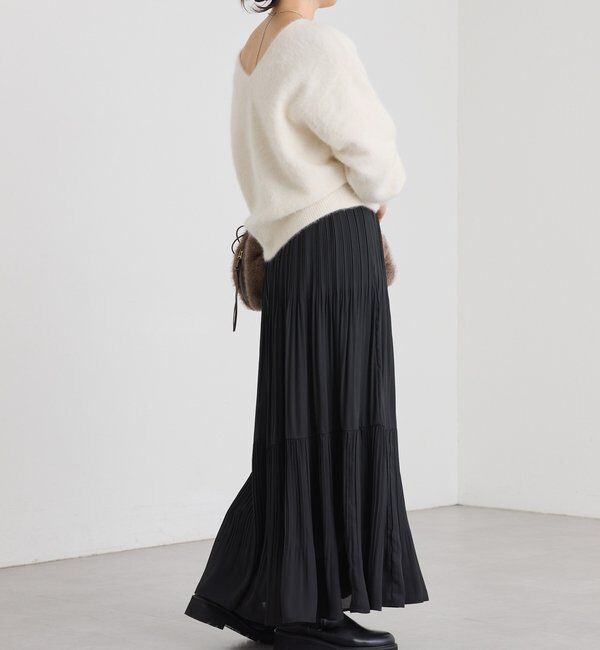 「【上品見え】ティアードプリーツスカート」|スカート|