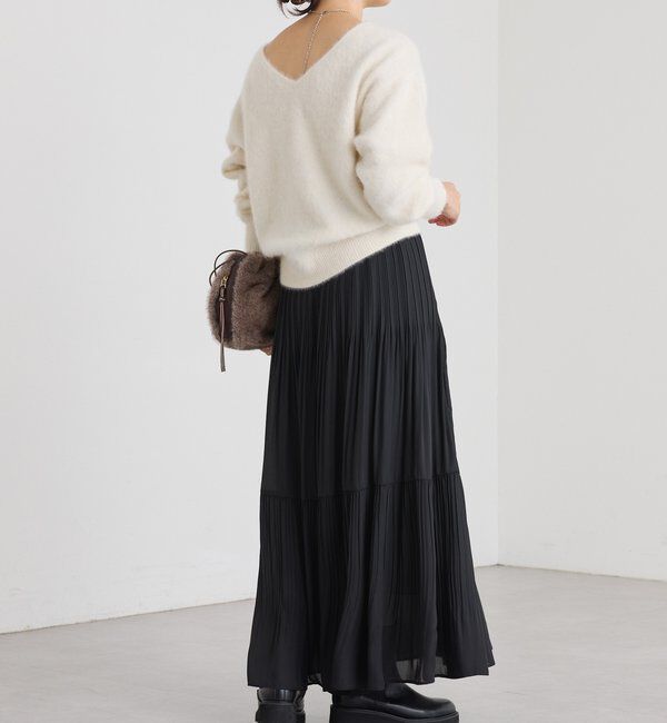  「【上品見え】ティアードプリーツスカート」|スカート|