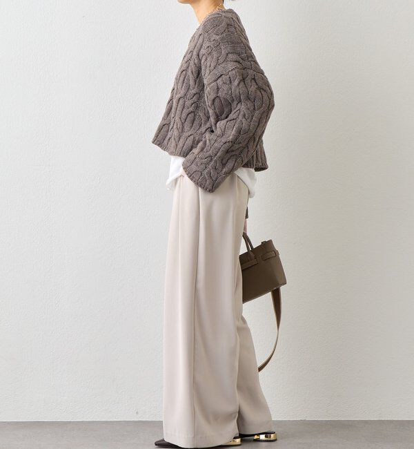  「【大人のこなれ感を演出】フリンジネックケーブルニット」|ニット・セーター|