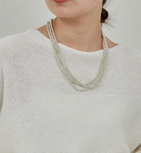  「ボールビーズロングネックレス」|リング|