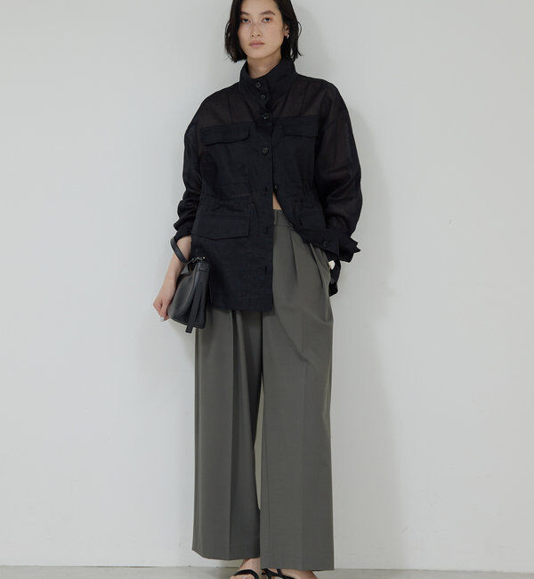  「【新色BR登場/セットアップ対応】ダブルタックパンツ」|スラックス|