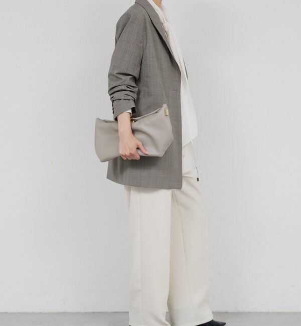  「【シワになりにくい】ジャージータックワイドパンツ」|チノ|