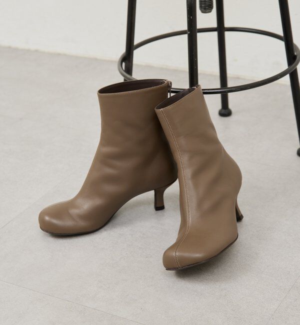  「【2.718】オブリークショートブーツ」|ショートブーツ|