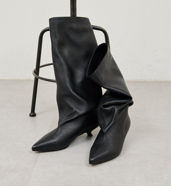  「【2.718】ドレープロングブーツ」|ロングブーツ|