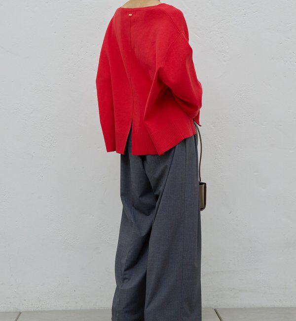  「【CHIKAコラボ】【着やせ&times;時短おしゃれ】タイ付き総針Vネックニット」|ニット・セーター|