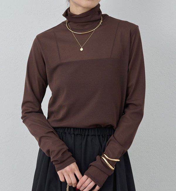  「【リバイバル】チュールタートルカットソー」|Tシャツ・カットソー|ブラウン
