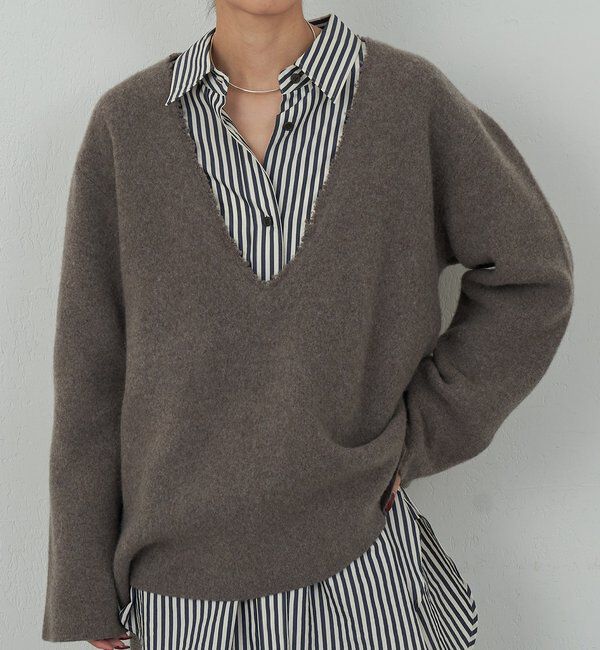  「【HERITANOVUM】 Vチュニックニット」|ニット・セーター|