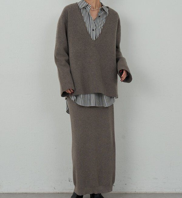  「【HERITANOVUM】 Vチュニックニット」|ニット・セーター|