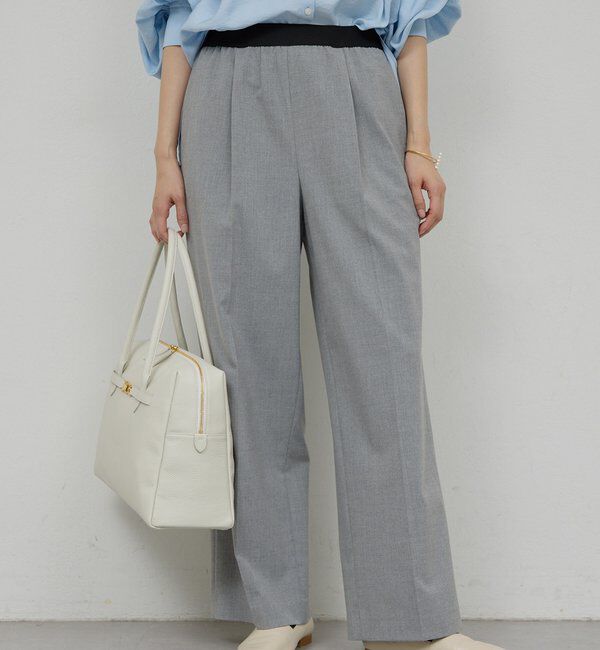  「【楽ちんキレイ見え】【セットアップ対応】エラスティックパンツ」|チノ|