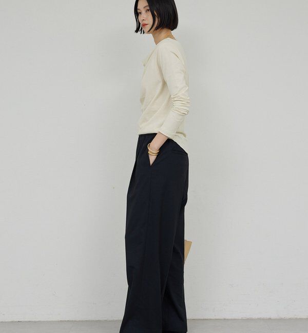  「【楽ちんキレイ見え】【セットアップ対応】エラスティックパンツ」|チノ|