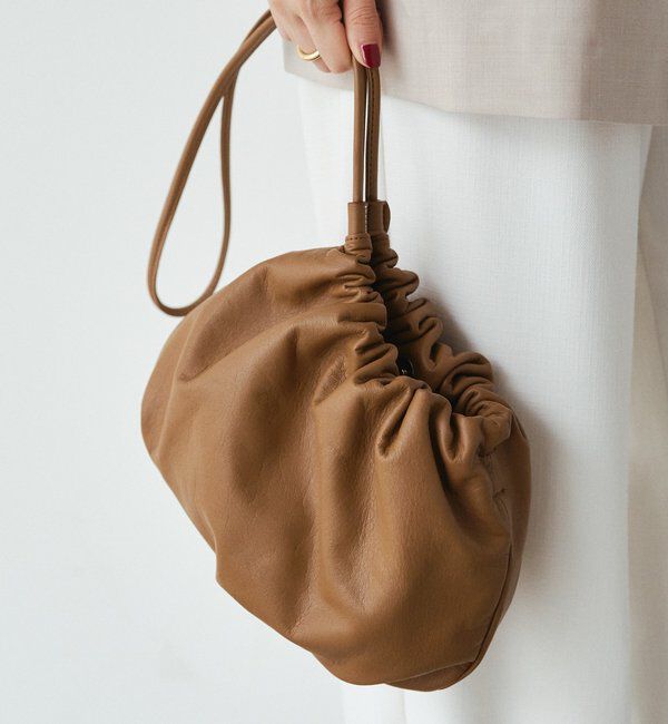  「レザー巾着4WAYショルダーバッグ」|ショルダー・メッセンジャー|