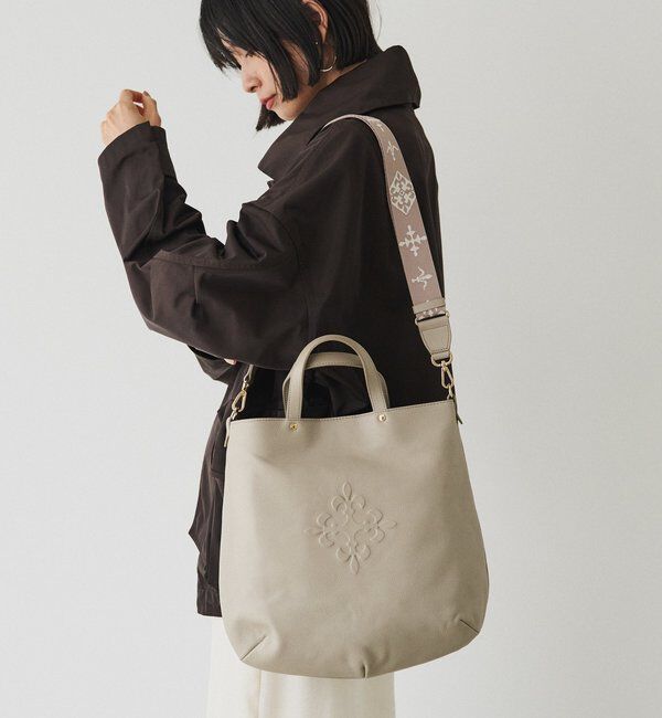  「エンボスモノグラム 2WAYトートバッグ」|トートバッグ|