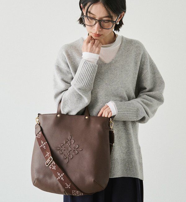  「エンボスモノグラム 2WAYトートバッグ」|トートバッグ|