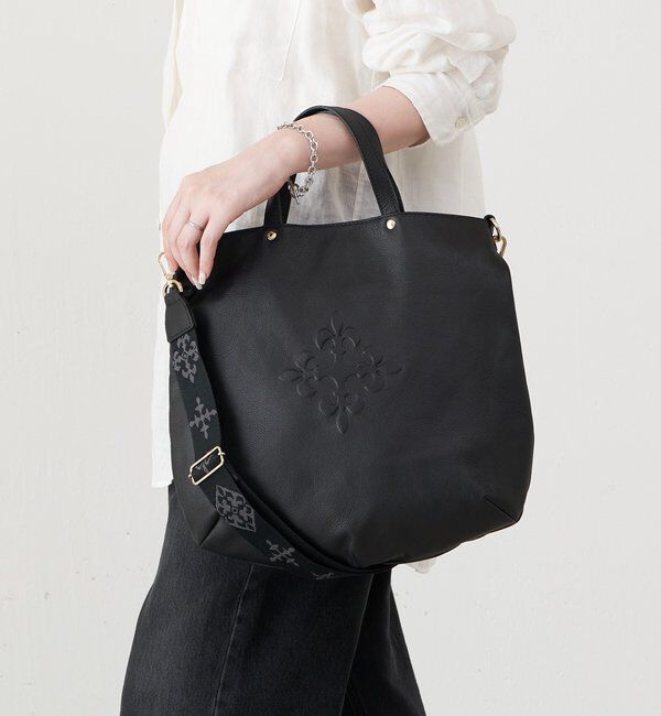  「エンボスモノグラム 2WAYトートバッグ」|トートバッグ|