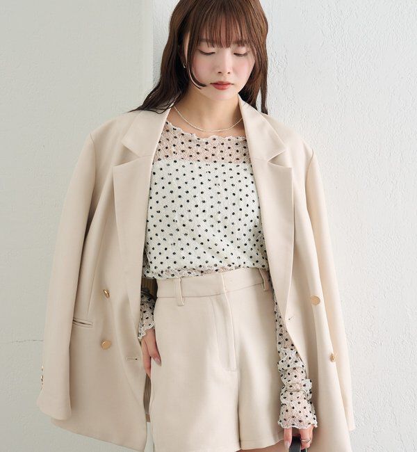  「ドットレースプルオーバー」|Tシャツ・カットソー|