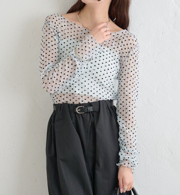  「ドットレースプルオーバー」|Tシャツ・カットソー|