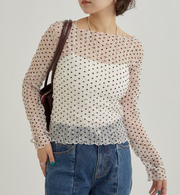  「ドットレースプルオーバー」|Tシャツ・カットソー|