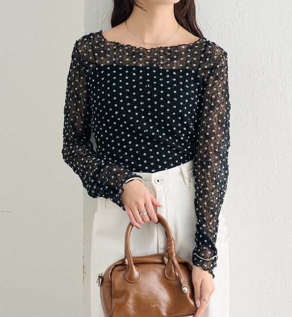  「ドットレースプルオーバー」|Tシャツ・カットソー|
