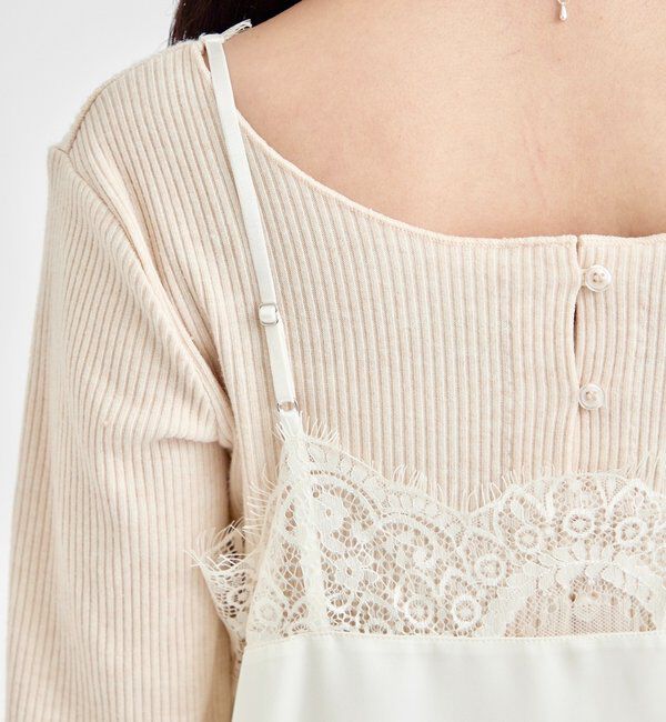  「レースサテンキャミソール」|シャツ・ブラウス|