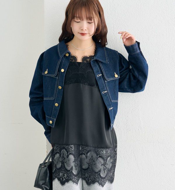  「レースサテンキャミソール」|シャツ・ブラウス|