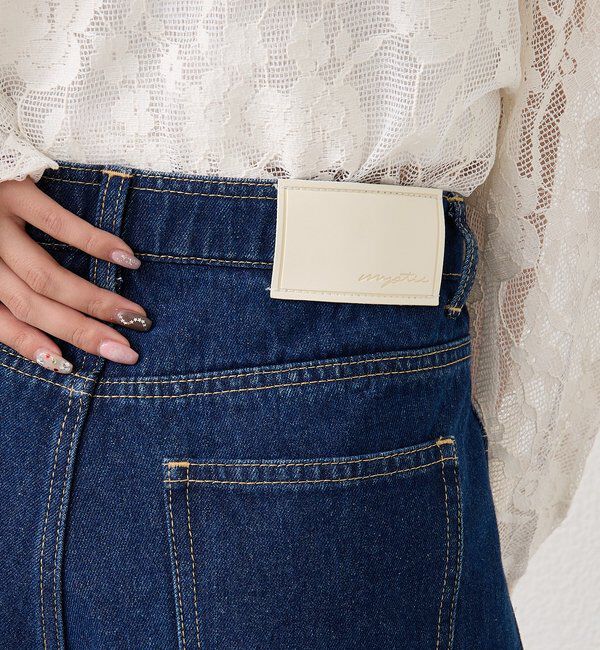  「裾スリットフレアデニム」|デニム|