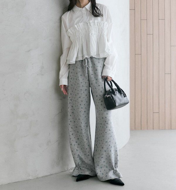  「裾ドロストスウェットパンツ」|チノ|