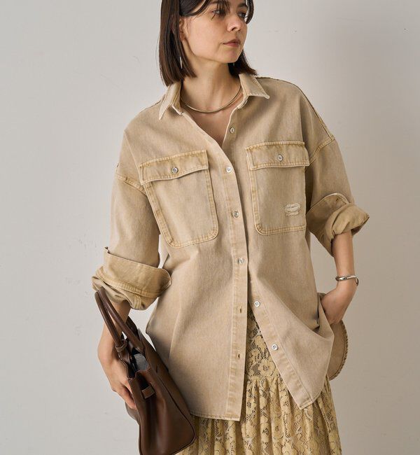  「ダメージデニムシャツ」|シャツ・ブラウス|