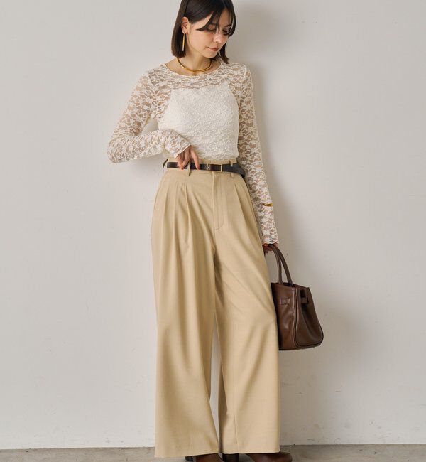  「3タックワイドパンツ」|チノ|