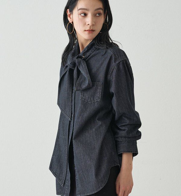  「デニムボウタイブラウス」|シャツ・ブラウス|