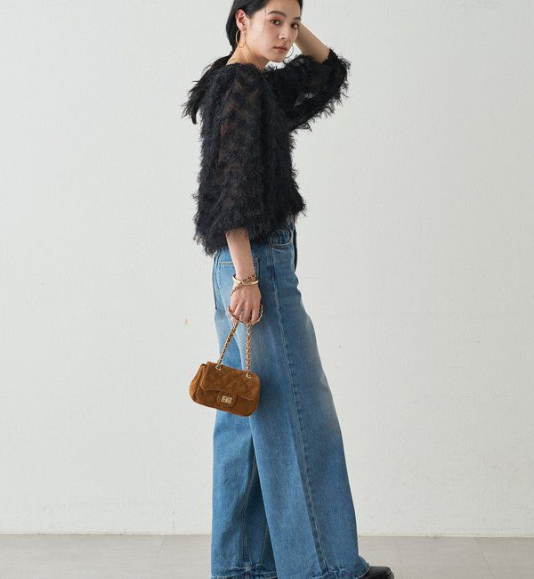  「ハイウエストデニムパンツ」|デニム|