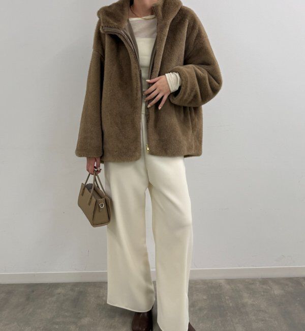  「フードフェイクファーブルゾン」|ベスト・ジレ|