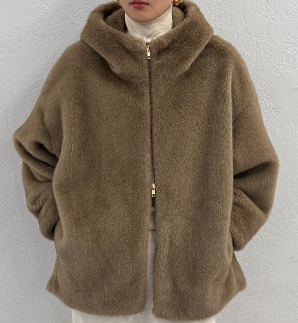  「フードフェイクファーブルゾン」|ベスト・ジレ|